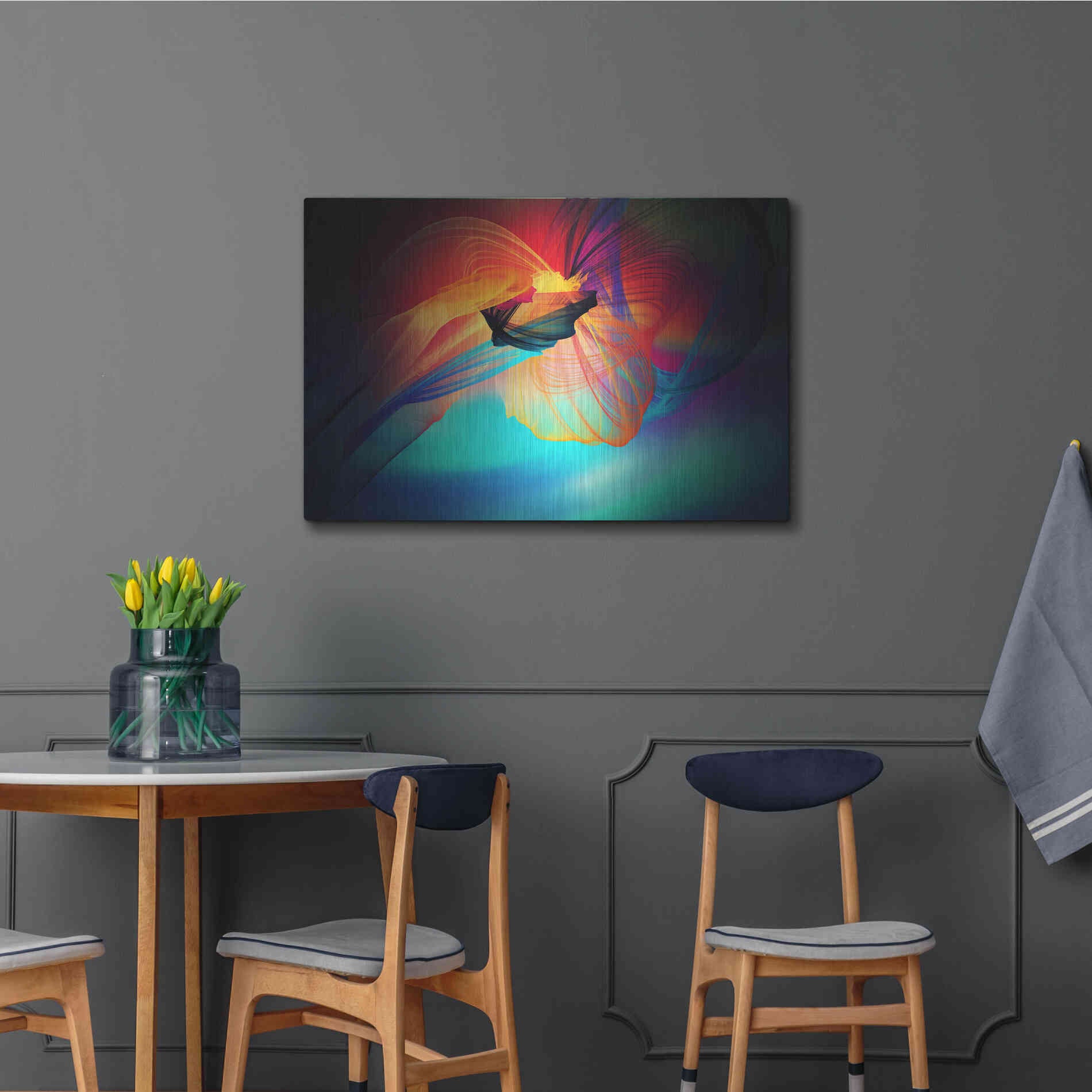 Luxe Metal Art 'Color In The Lines 28' by Irena Orlov, Metal Wall Art,36x24