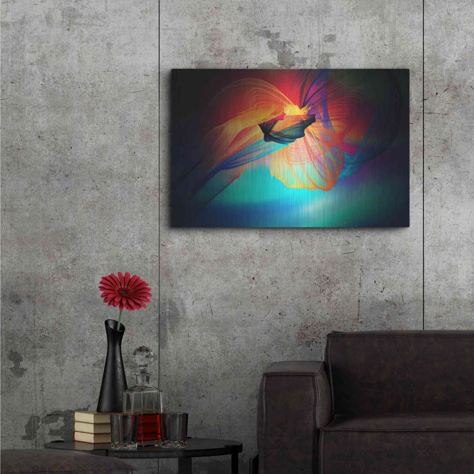 Luxe Metal Art 'Color In The Lines 28' by Irena Orlov, Metal Wall Art,36x24