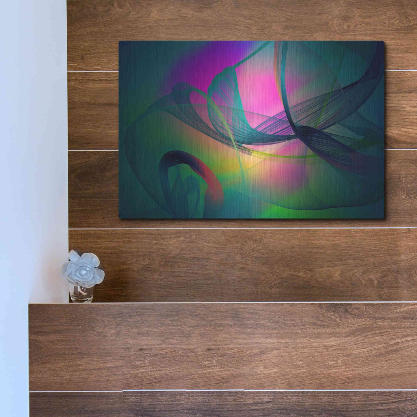 Luxe Metal Art 'Color In The Lines 29' by Irena Orlov, Metal Wall Art,16x12