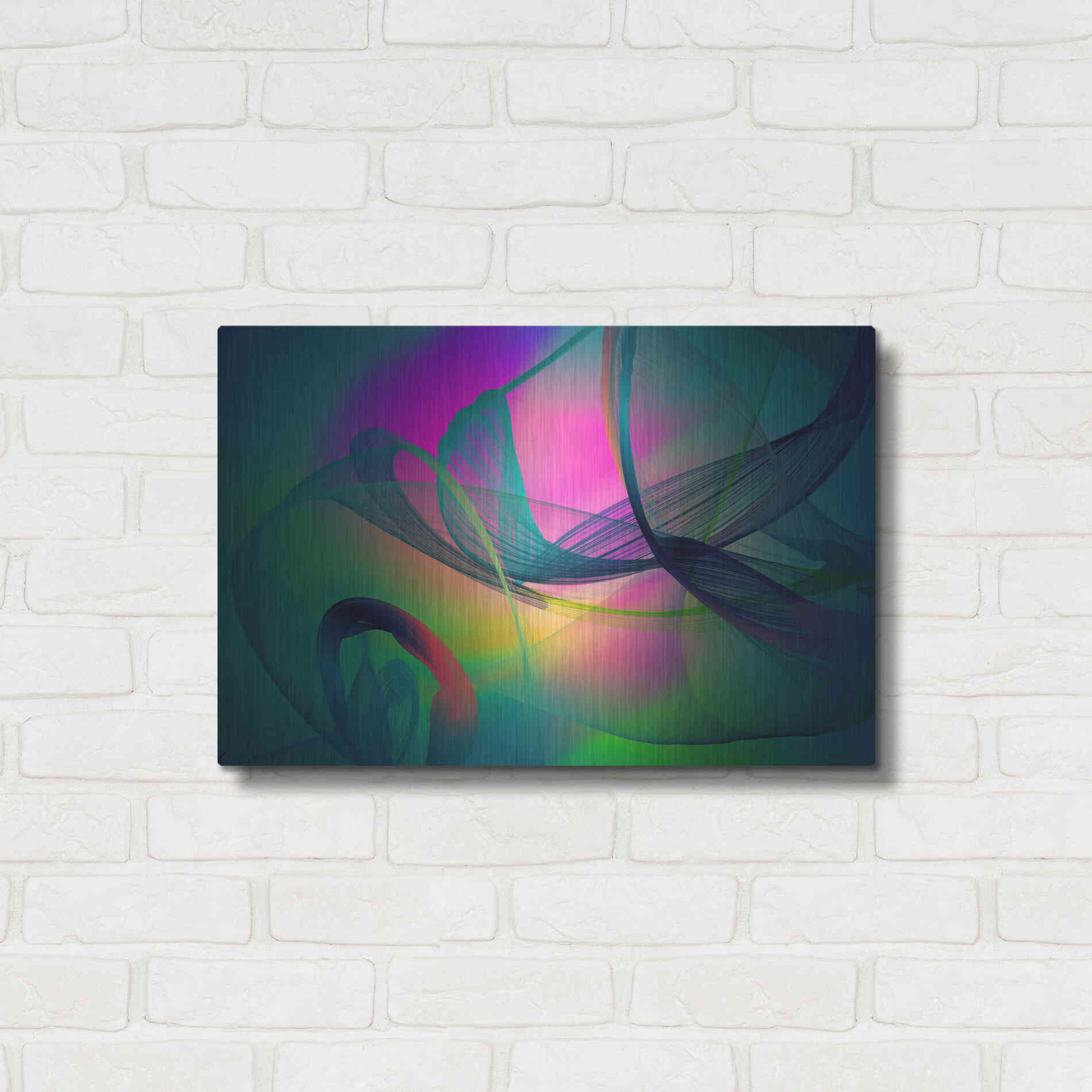 Luxe Metal Art 'Color In The Lines 29' by Irena Orlov, Metal Wall Art,24x16