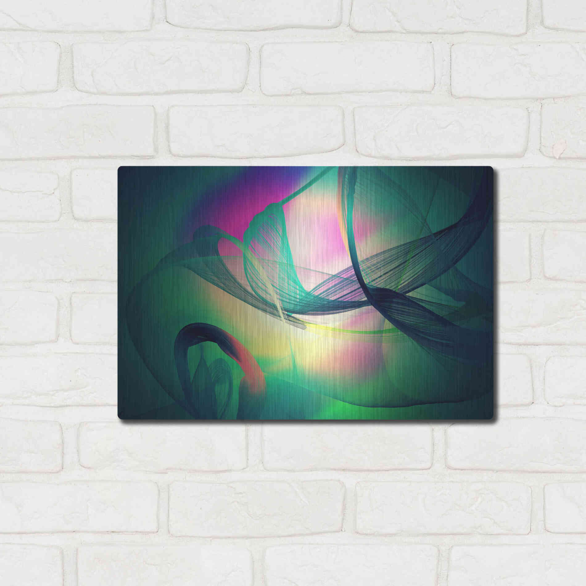 Luxe Metal Art 'Color In The Lines 30' by Irena Orlov, Metal Wall Art,16x12