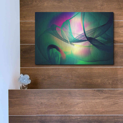 Luxe Metal Art 'Color In The Lines 30' by Irena Orlov, Metal Wall Art,16x12