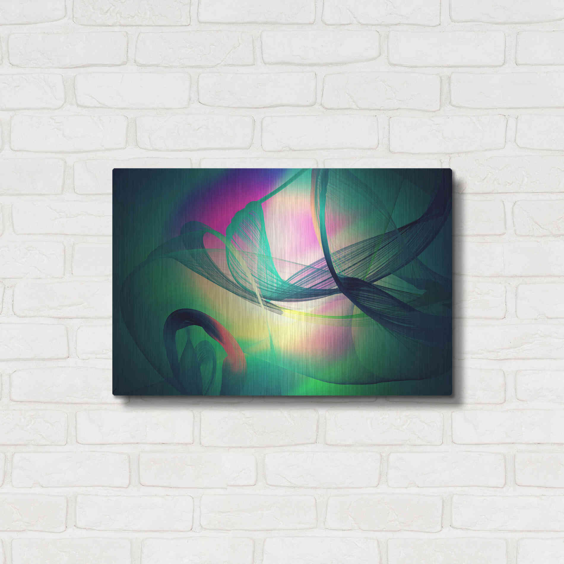 Luxe Metal Art 'Color In The Lines 30' by Irena Orlov, Metal Wall Art,24x16