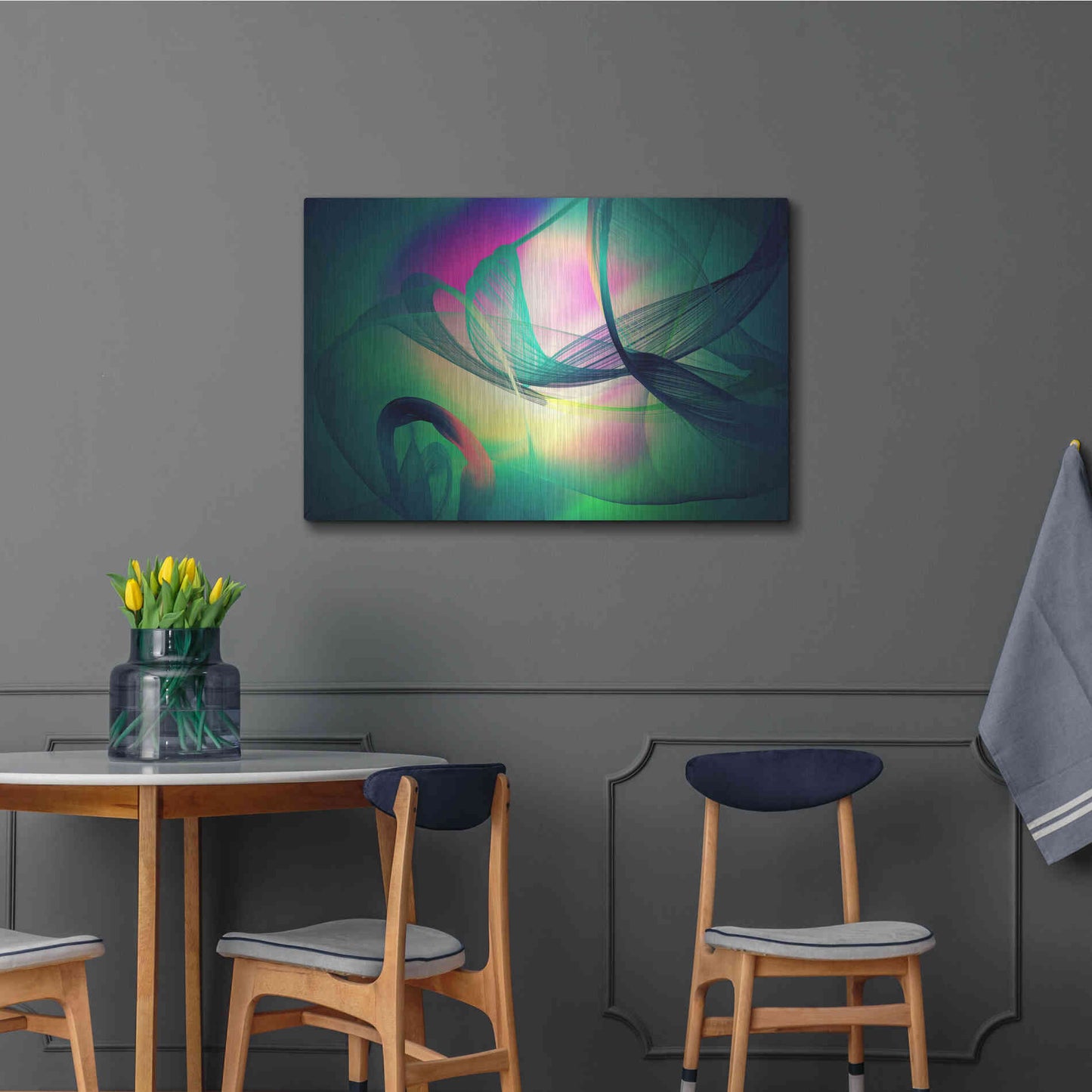 Luxe Metal Art 'Color In The Lines 30' by Irena Orlov, Metal Wall Art,36x24