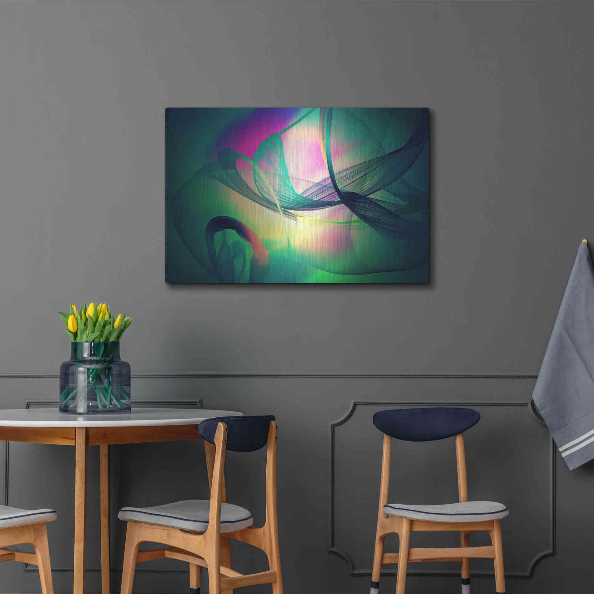 Luxe Metal Art 'Color In The Lines 30' by Irena Orlov, Metal Wall Art,36x24