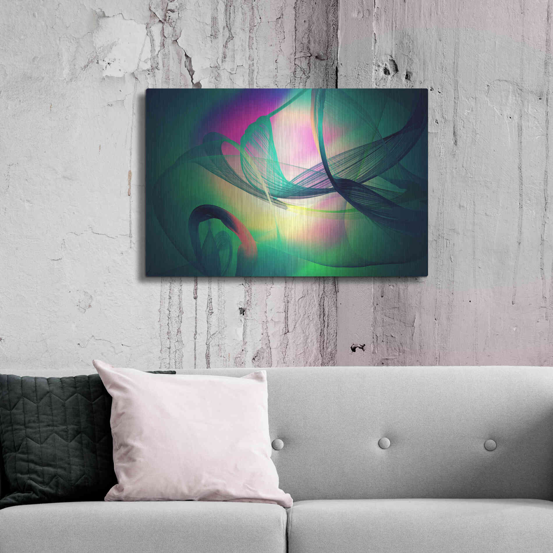 Luxe Metal Art 'Color In The Lines 30' by Irena Orlov, Metal Wall Art,36x24