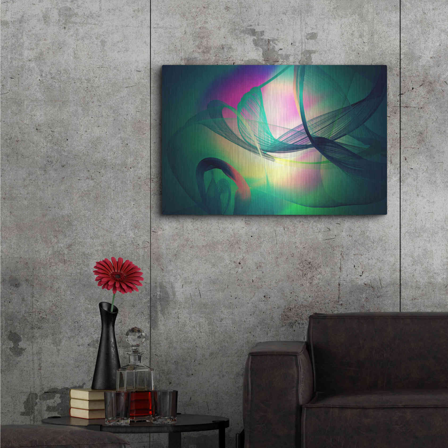 Luxe Metal Art 'Color In The Lines 30' by Irena Orlov, Metal Wall Art,36x24