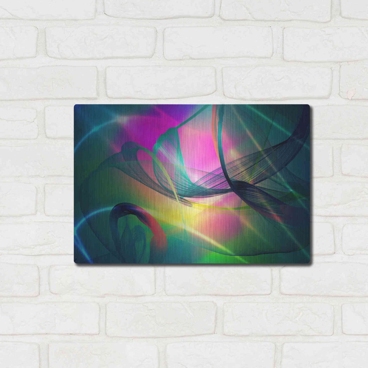 Luxe Metal Art 'Color In The Lines 32' by Irena Orlov, Metal Wall Art,16x12