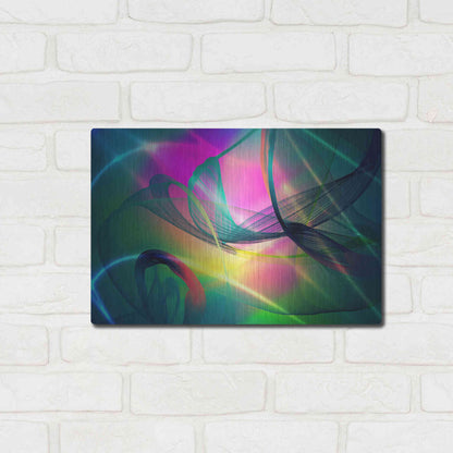 Luxe Metal Art 'Color In The Lines 32' by Irena Orlov, Metal Wall Art,16x12