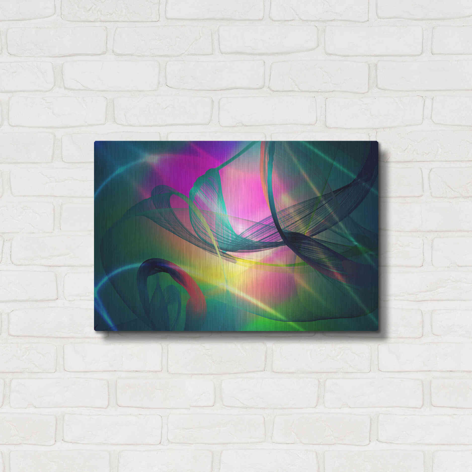 Luxe Metal Art 'Color In The Lines 32' by Irena Orlov, Metal Wall Art,24x16