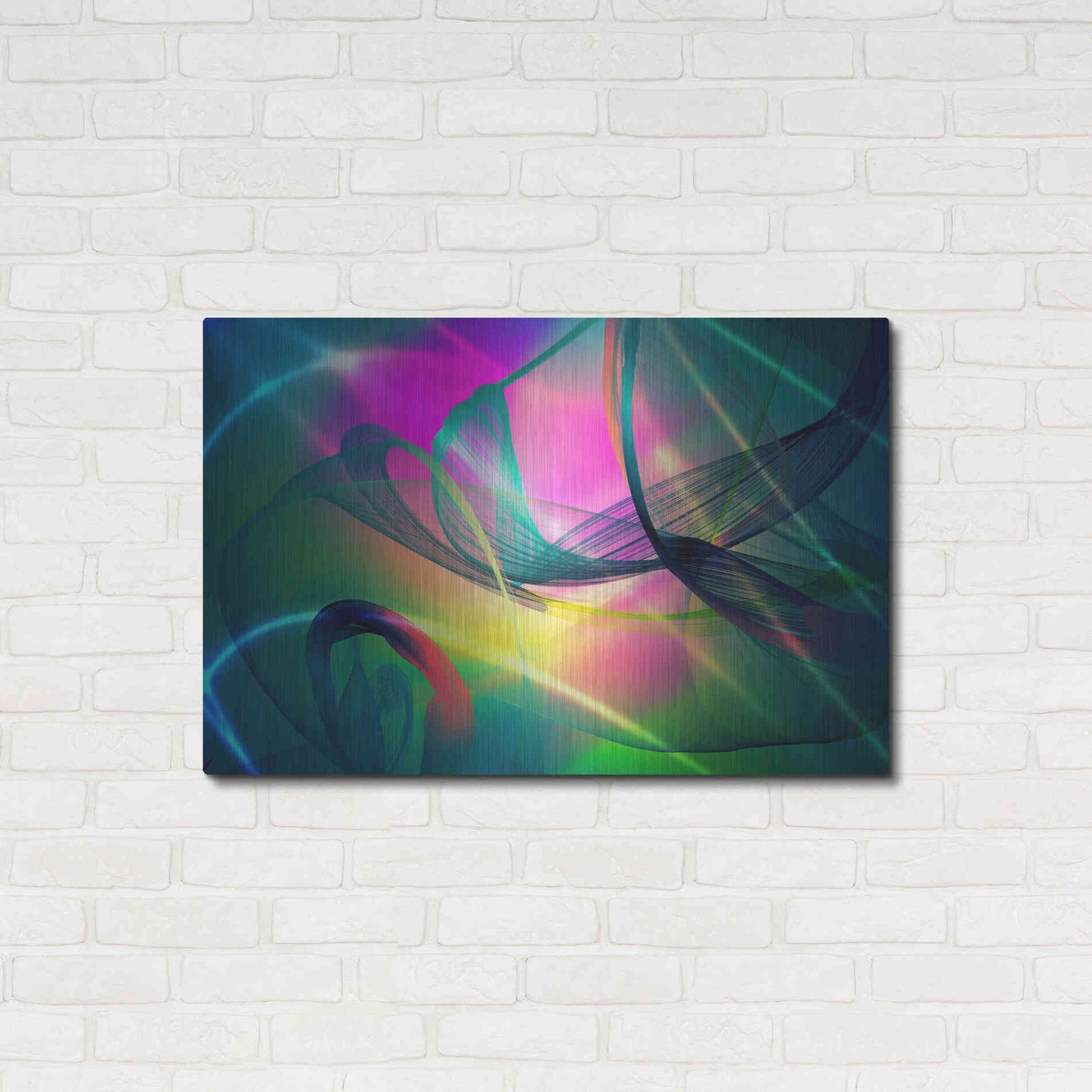 Luxe Metal Art 'Color In The Lines 32' by Irena Orlov, Metal Wall Art,36x24