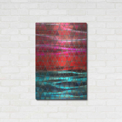 Luxe Metal Art 'Colorful Geometric Shapes' by Irena Orlov, Metal Wall Art,24x36