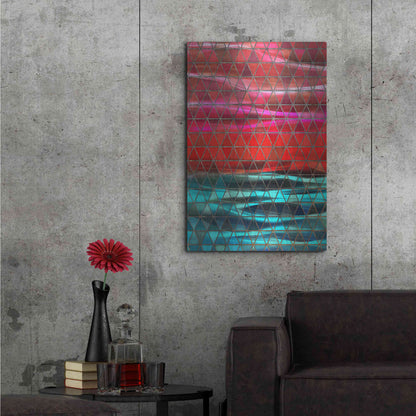 Luxe Metal Art 'Colorful Geometric Shapes' by Irena Orlov, Metal Wall Art,24x36