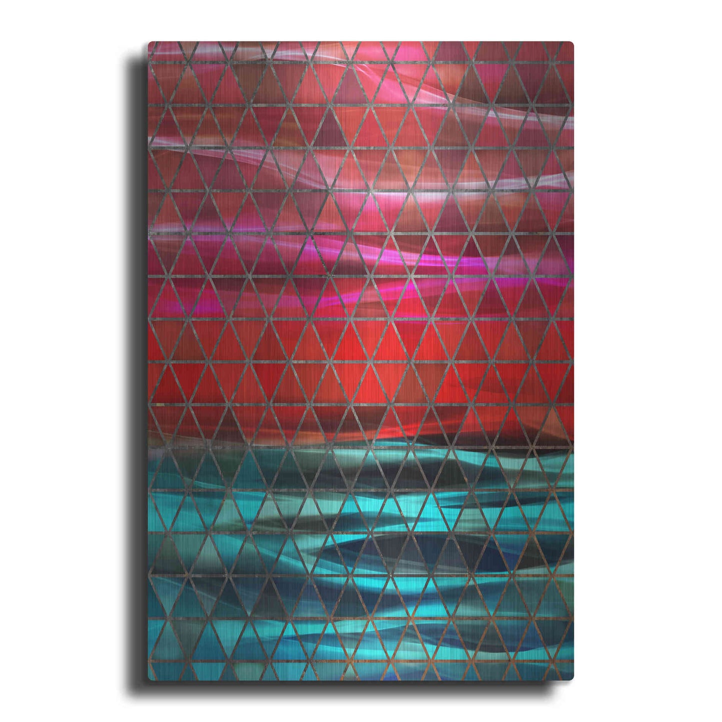 Luxe Metal Art 'Colorful Geometric Shapes' by Irena Orlov, Metal Wall Art