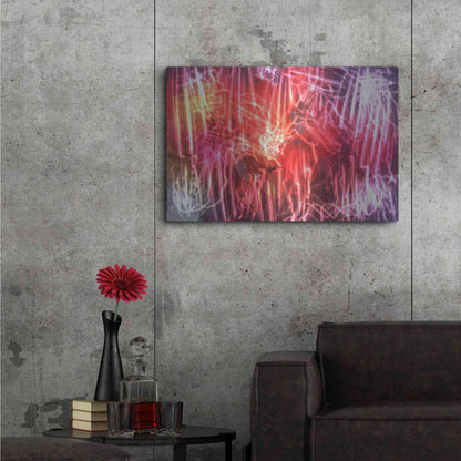 Luxe Metal Art 'Glow Lines 2' by Irena Orlov, Metal Wall Art,36x24