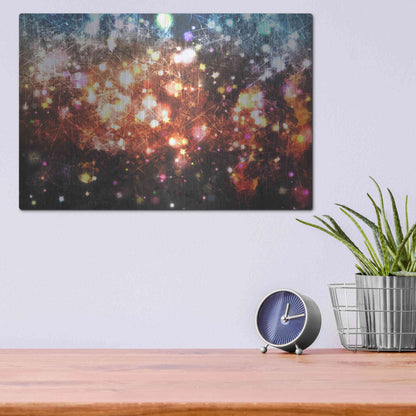 Luxe Metal Art 'Glow Lines 3' by Irena Orlov, Metal Wall Art,16x12