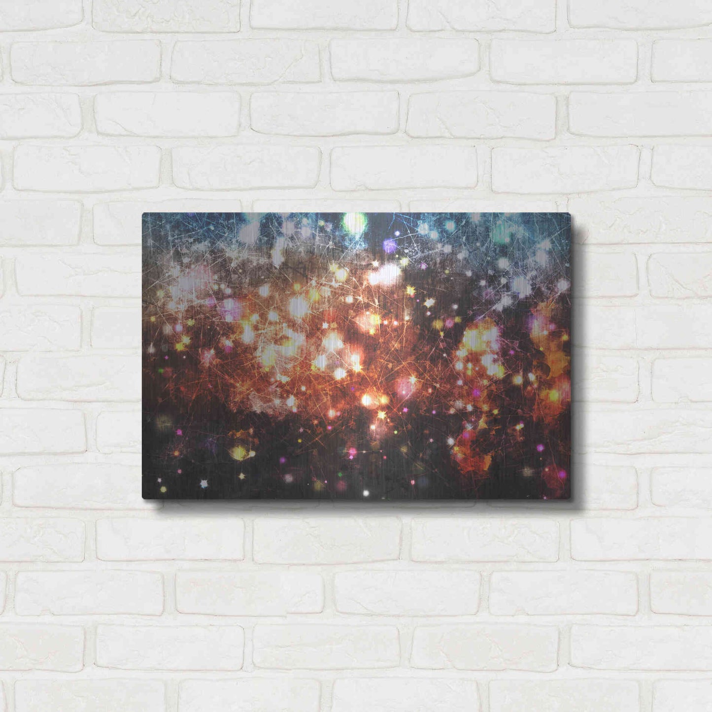 Luxe Metal Art 'Glow Lines 3' by Irena Orlov, Metal Wall Art,24x16