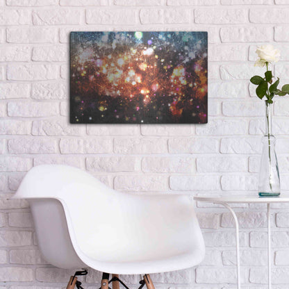 Luxe Metal Art 'Glow Lines 3' by Irena Orlov, Metal Wall Art,24x16