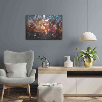 Luxe Metal Art 'Glow Lines 3' by Irena Orlov, Metal Wall Art,24x16