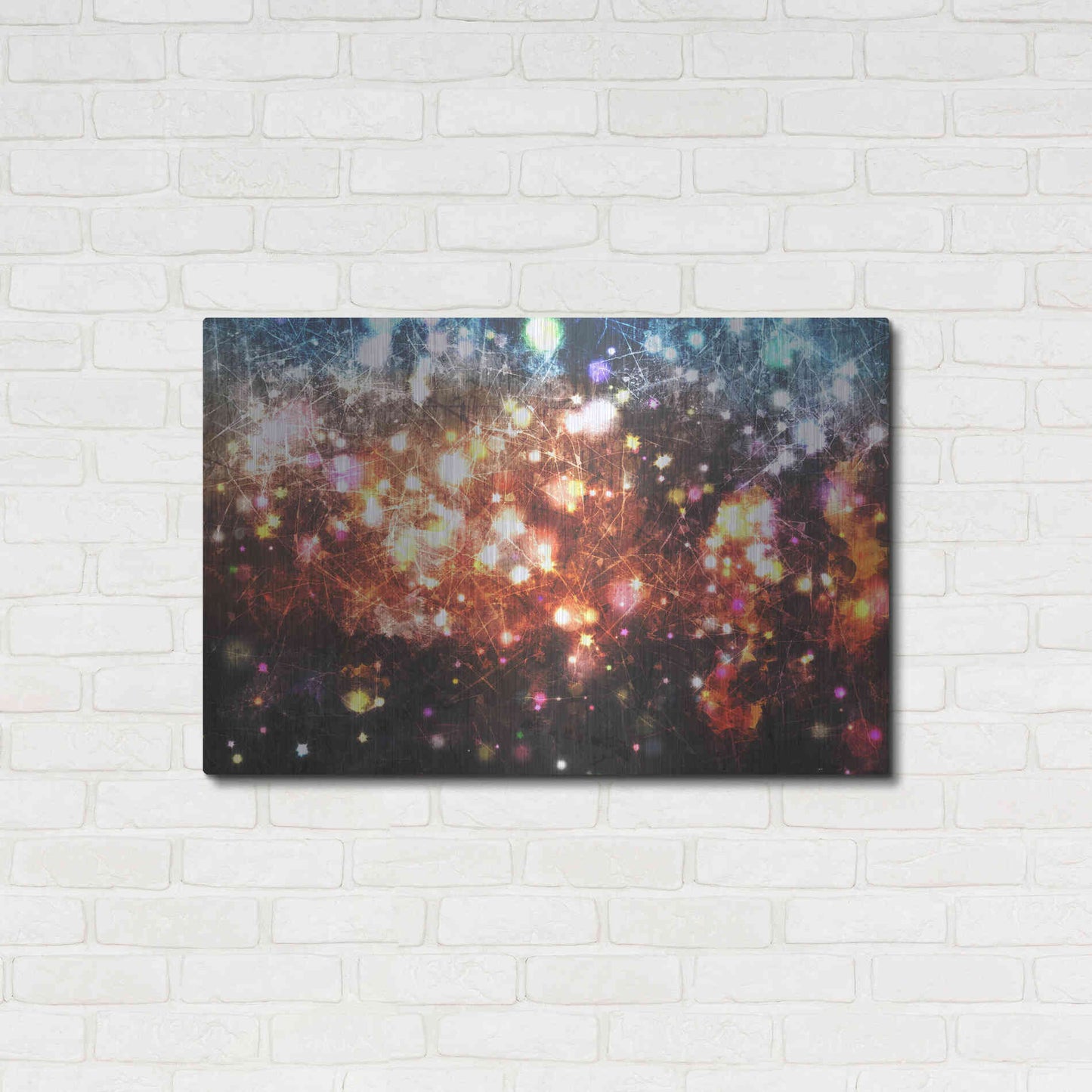 Luxe Metal Art 'Glow Lines 3' by Irena Orlov, Metal Wall Art,36x24