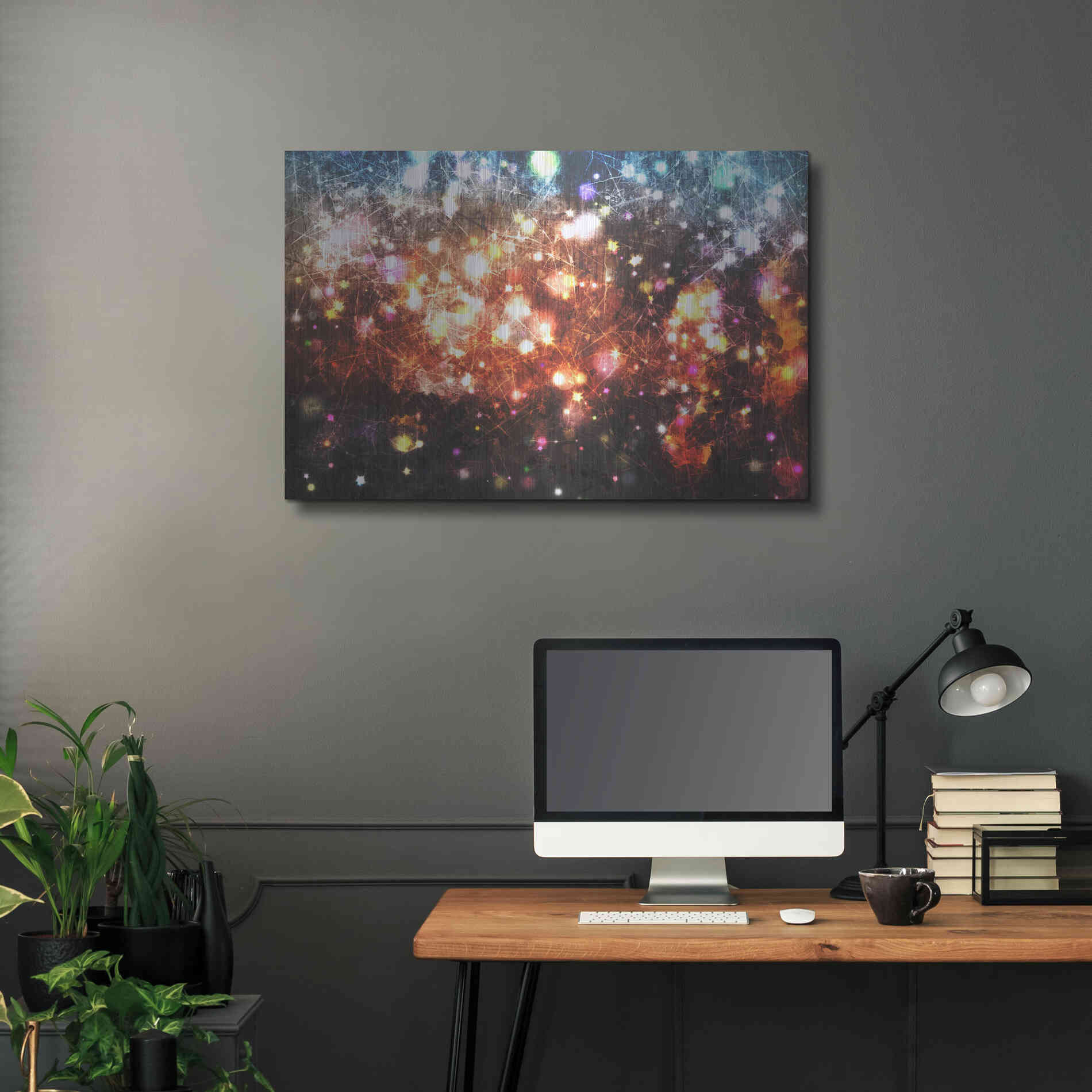 Luxe Metal Art 'Glow Lines 3' by Irena Orlov, Metal Wall Art,36x24