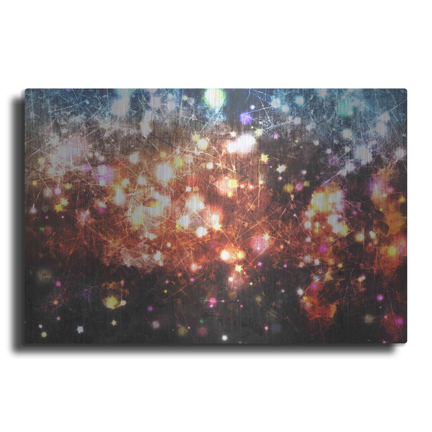 Luxe Metal Art 'Glow Lines 3' by Irena Orlov, Metal Wall Art