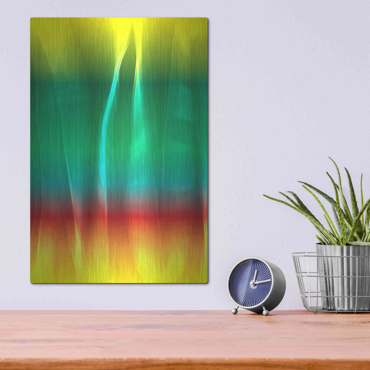 Luxe Metal Art 'Mysterious Light 1' by Irena Orlov, Metal Wall Art,12x16