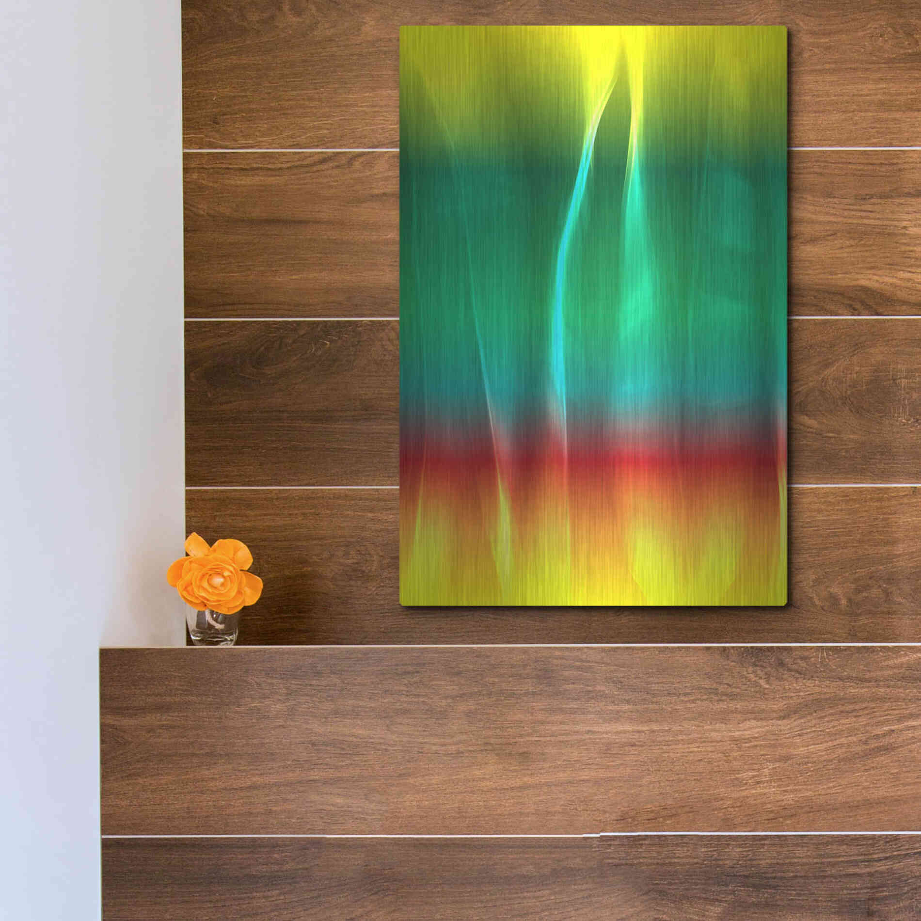 Luxe Metal Art 'Mysterious Light 1' by Irena Orlov, Metal Wall Art,12x16