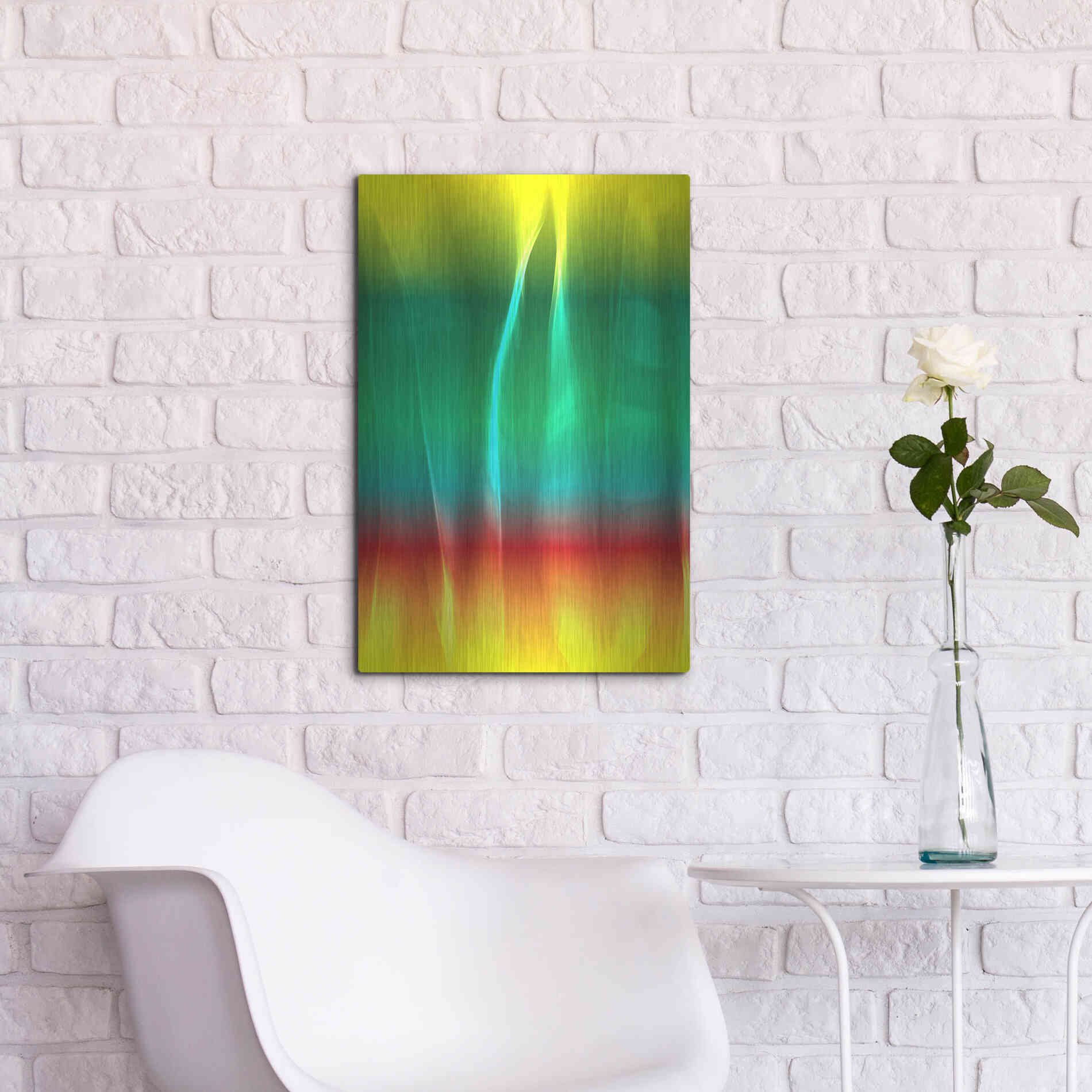 Luxe Metal Art 'Mysterious Light 1' by Irena Orlov, Metal Wall Art,16x24