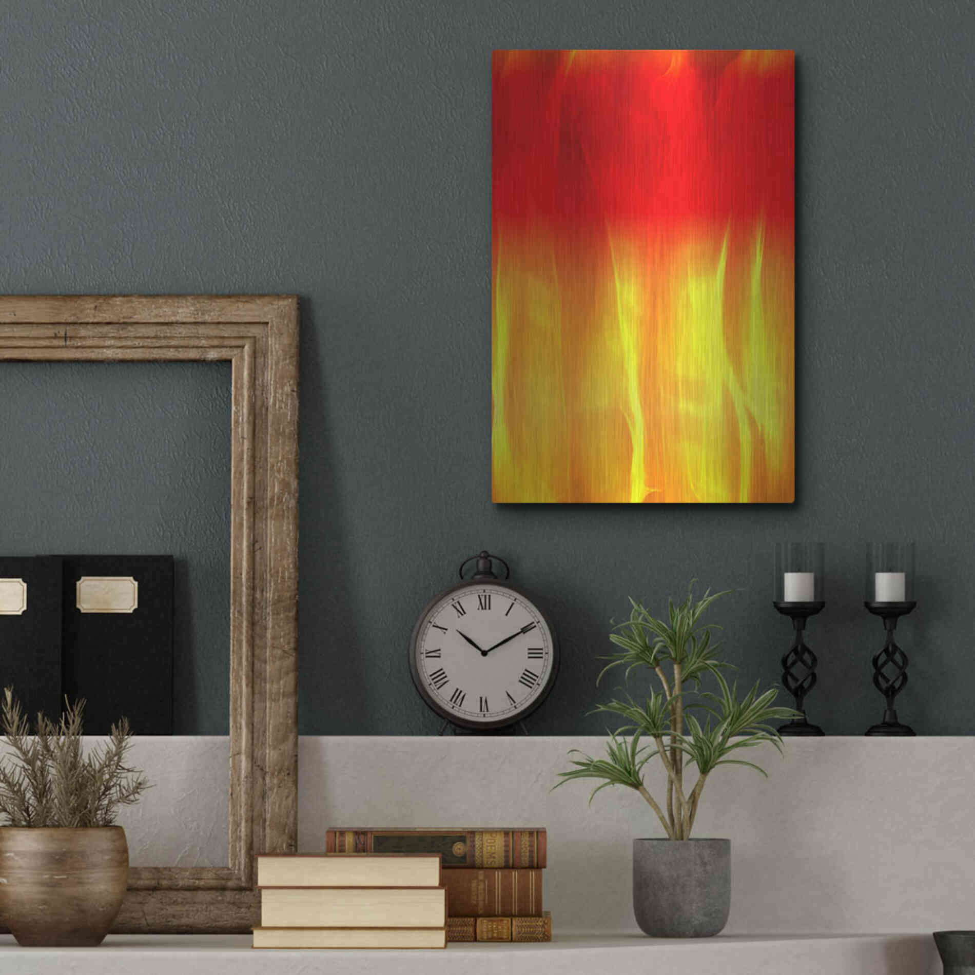 Luxe Metal Art 'Mysterious Light 2' by Irena Orlov, Metal Wall Art,12x16