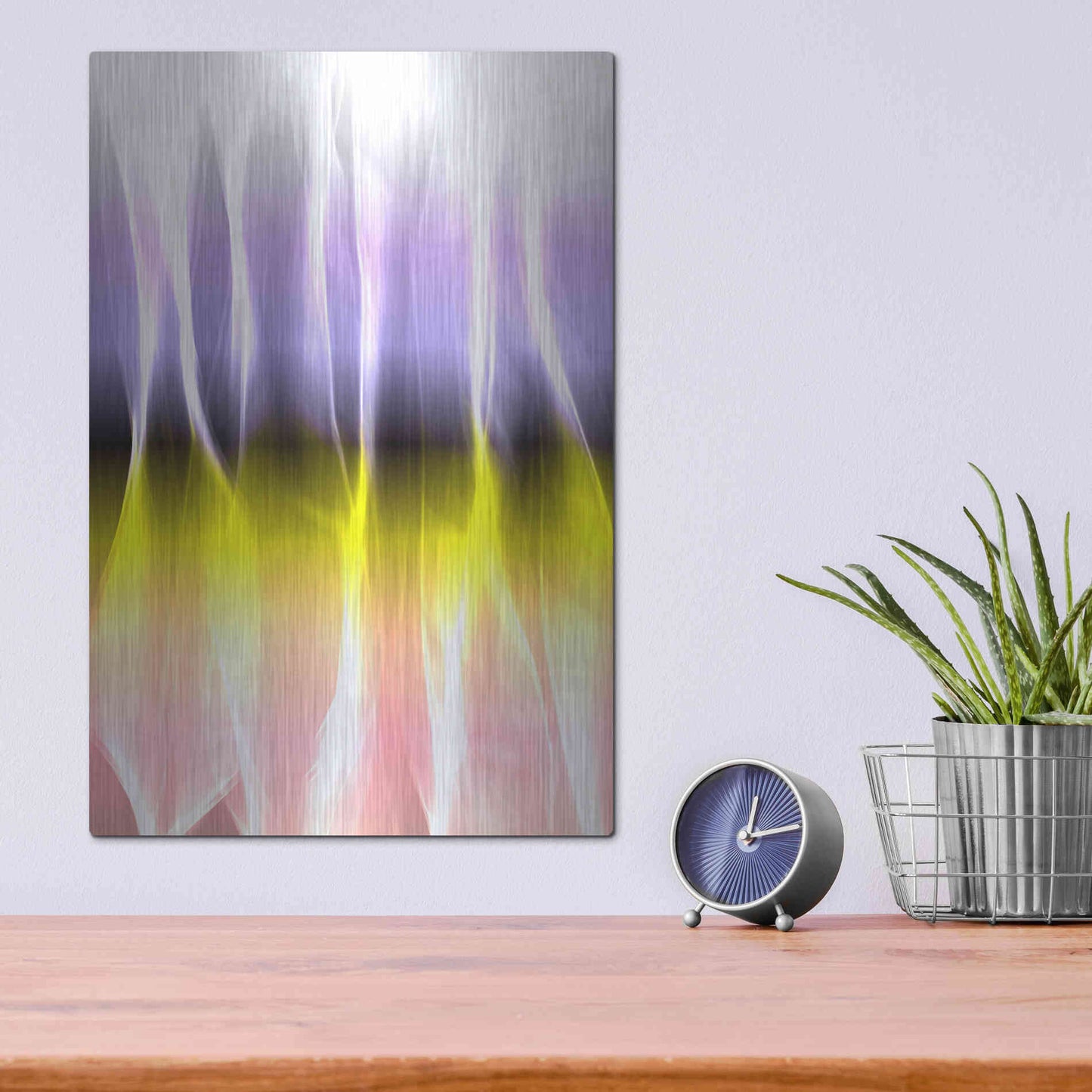 Luxe Metal Art 'Mysterious Light 3' by Irena Orlov, Metal Wall Art,12x16