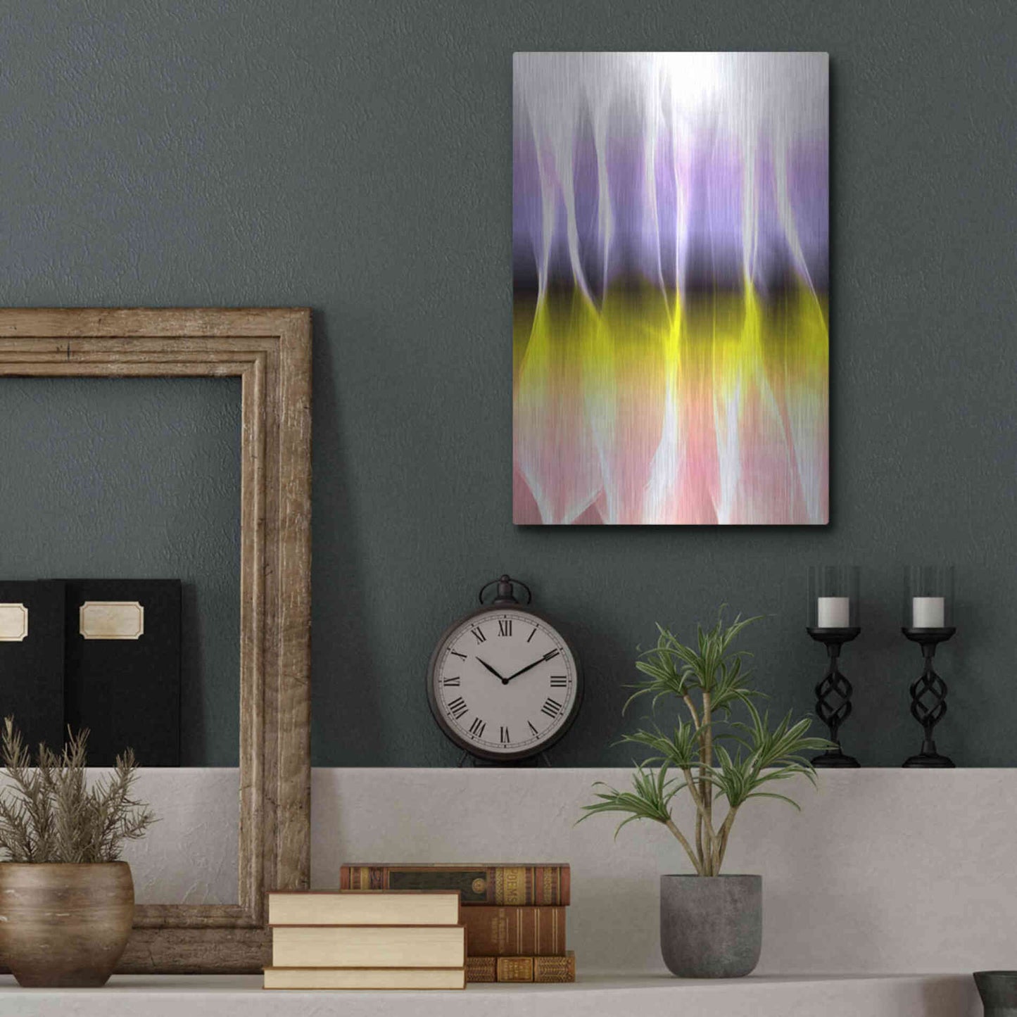 Luxe Metal Art 'Mysterious Light 3' by Irena Orlov, Metal Wall Art,12x16