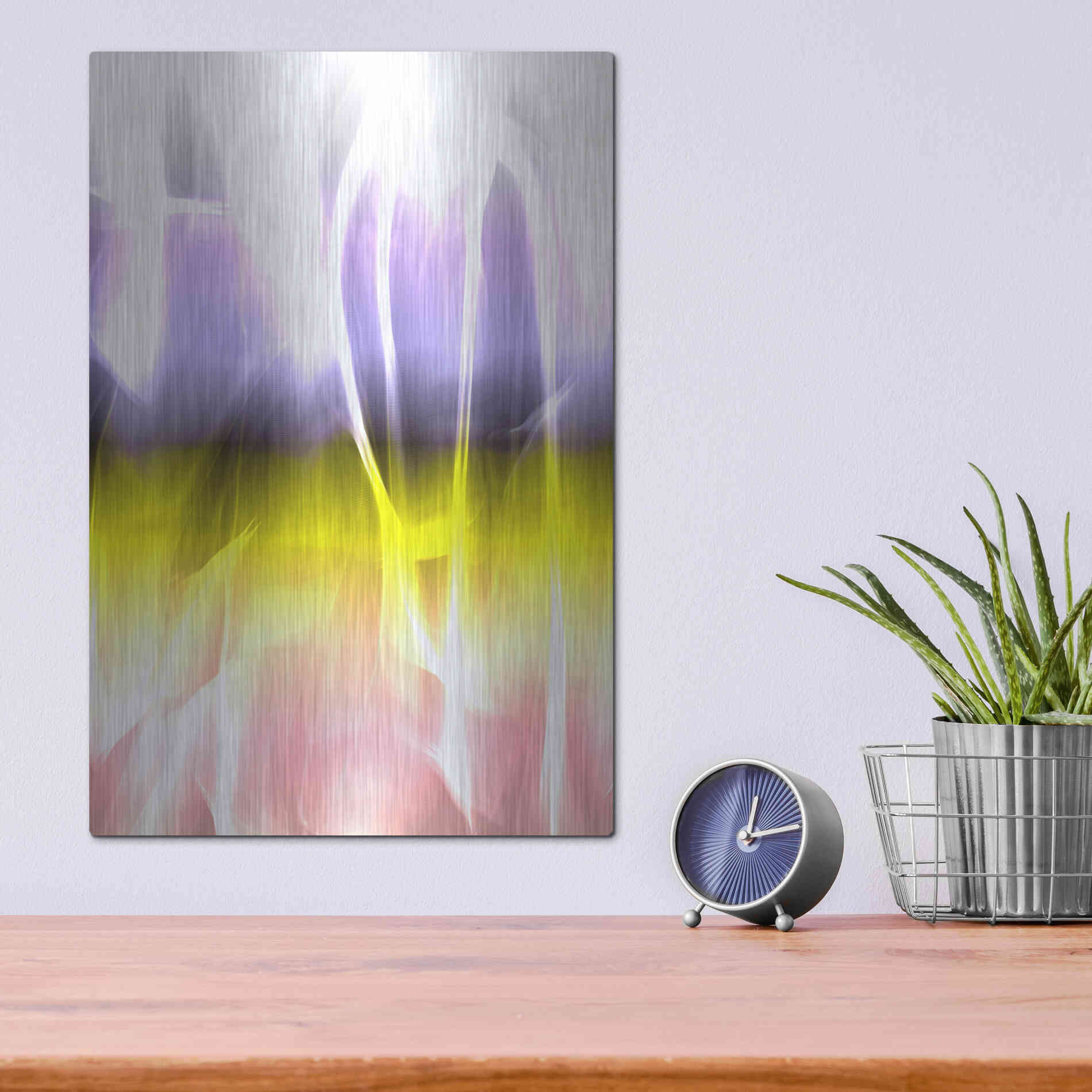 Luxe Metal Art 'Mysterious Light 4' by Irena Orlov, Metal Wall Art,12x16