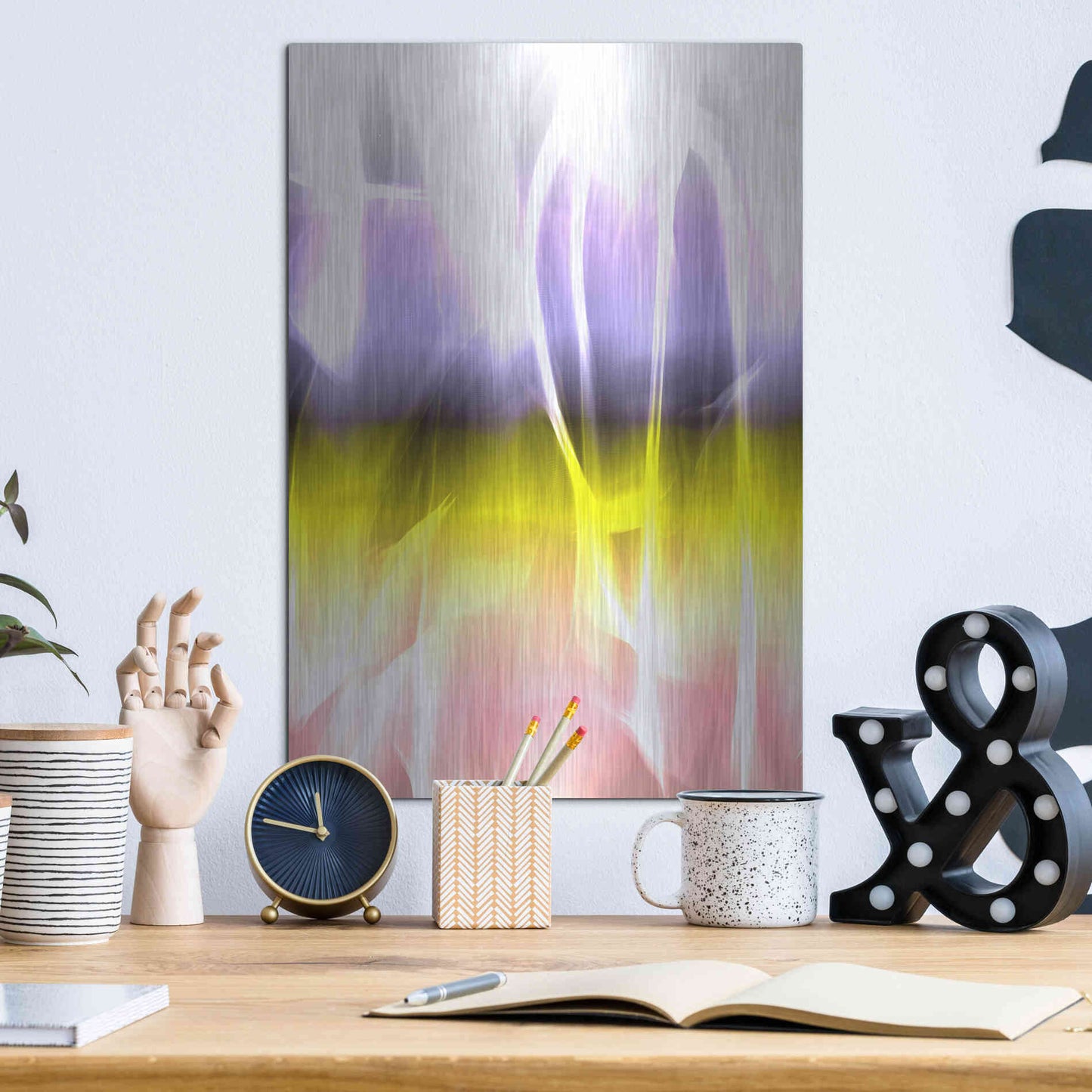 Luxe Metal Art 'Mysterious Light 4' by Irena Orlov, Metal Wall Art,12x16