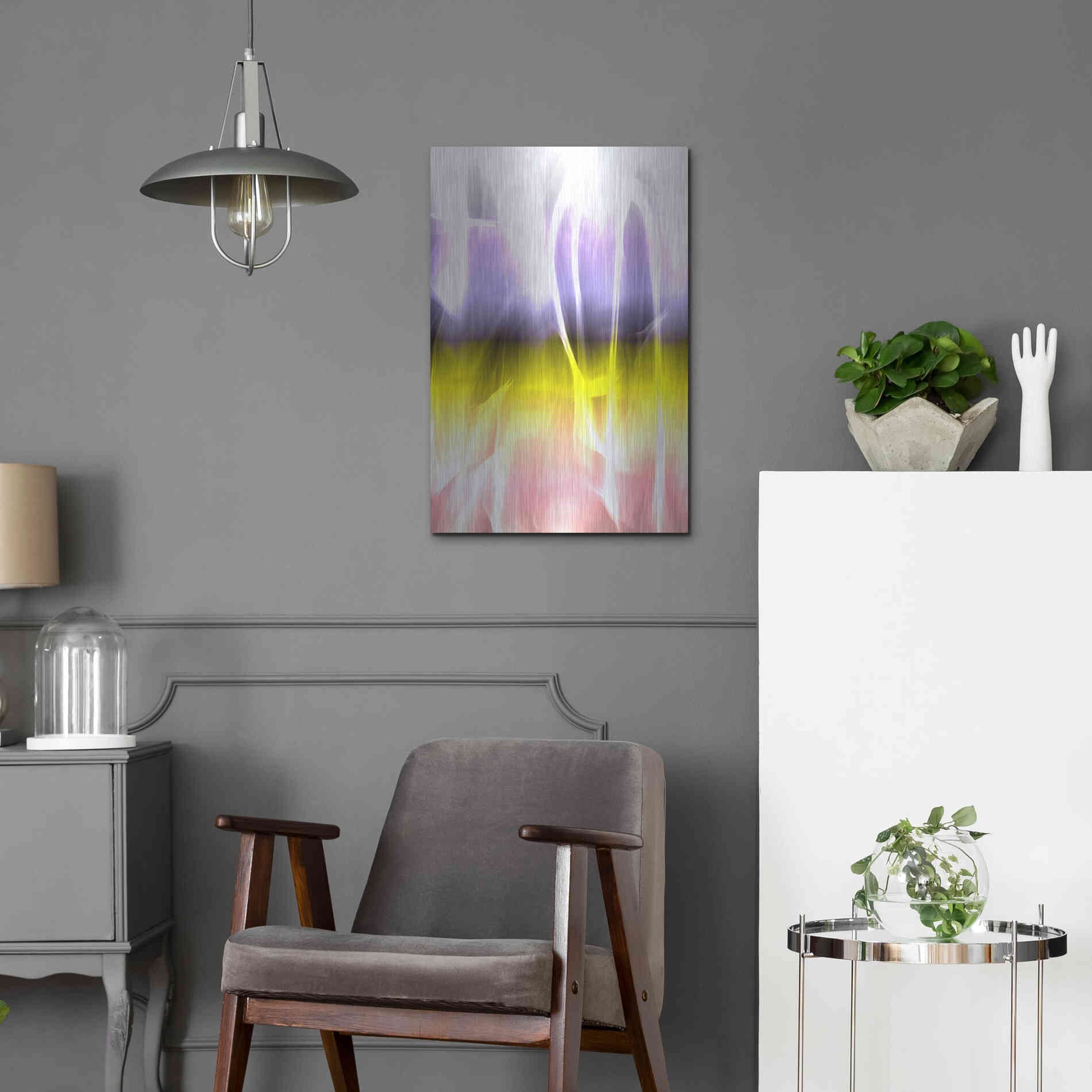 Luxe Metal Art 'Mysterious Light 4' by Irena Orlov, Metal Wall Art,16x24