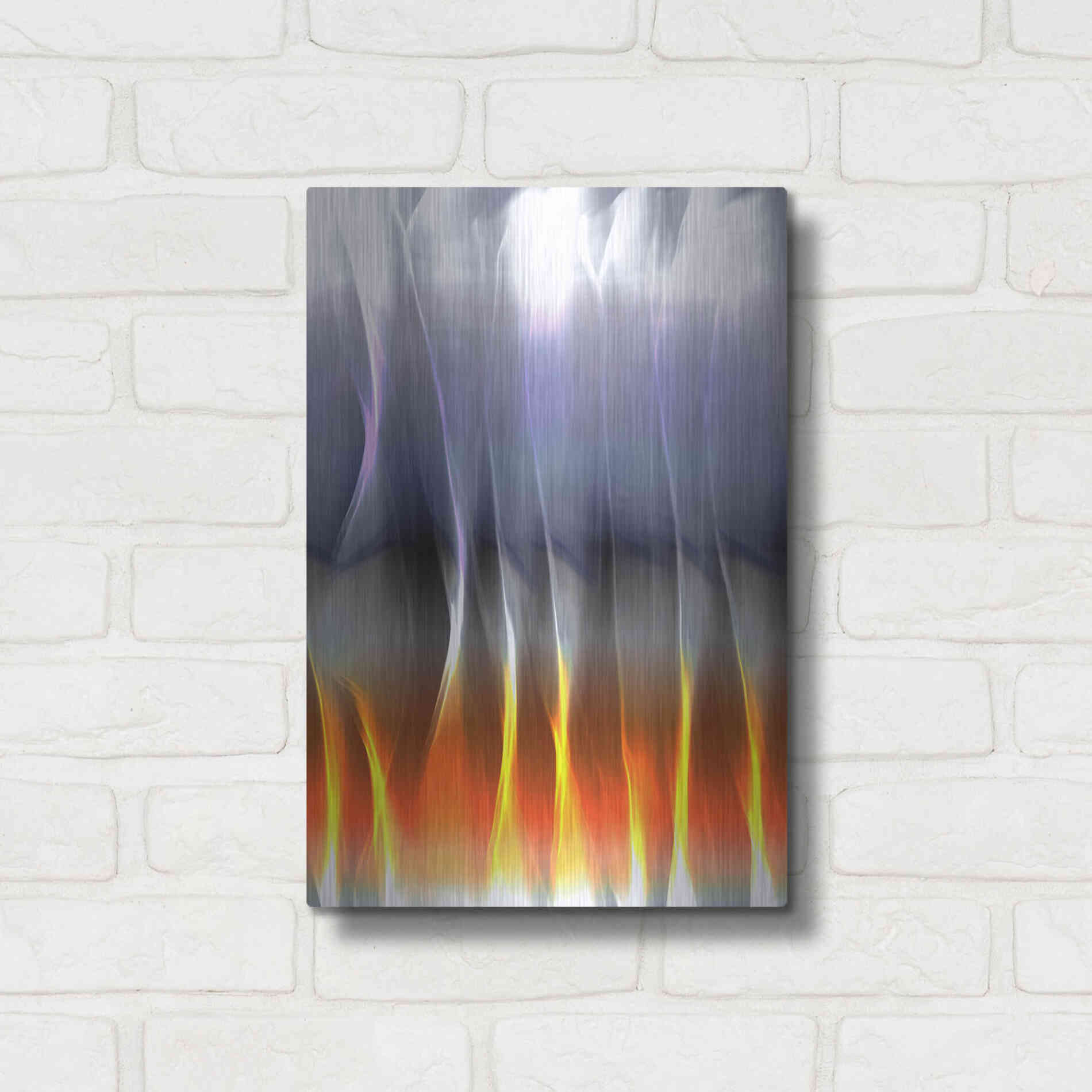Luxe Metal Art 'Mysterious Light 5' by Irena Orlov, Metal Wall Art,12x16