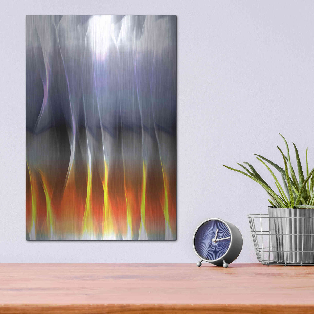 Luxe Metal Art 'Mysterious Light 5' by Irena Orlov, Metal Wall Art,12x16
