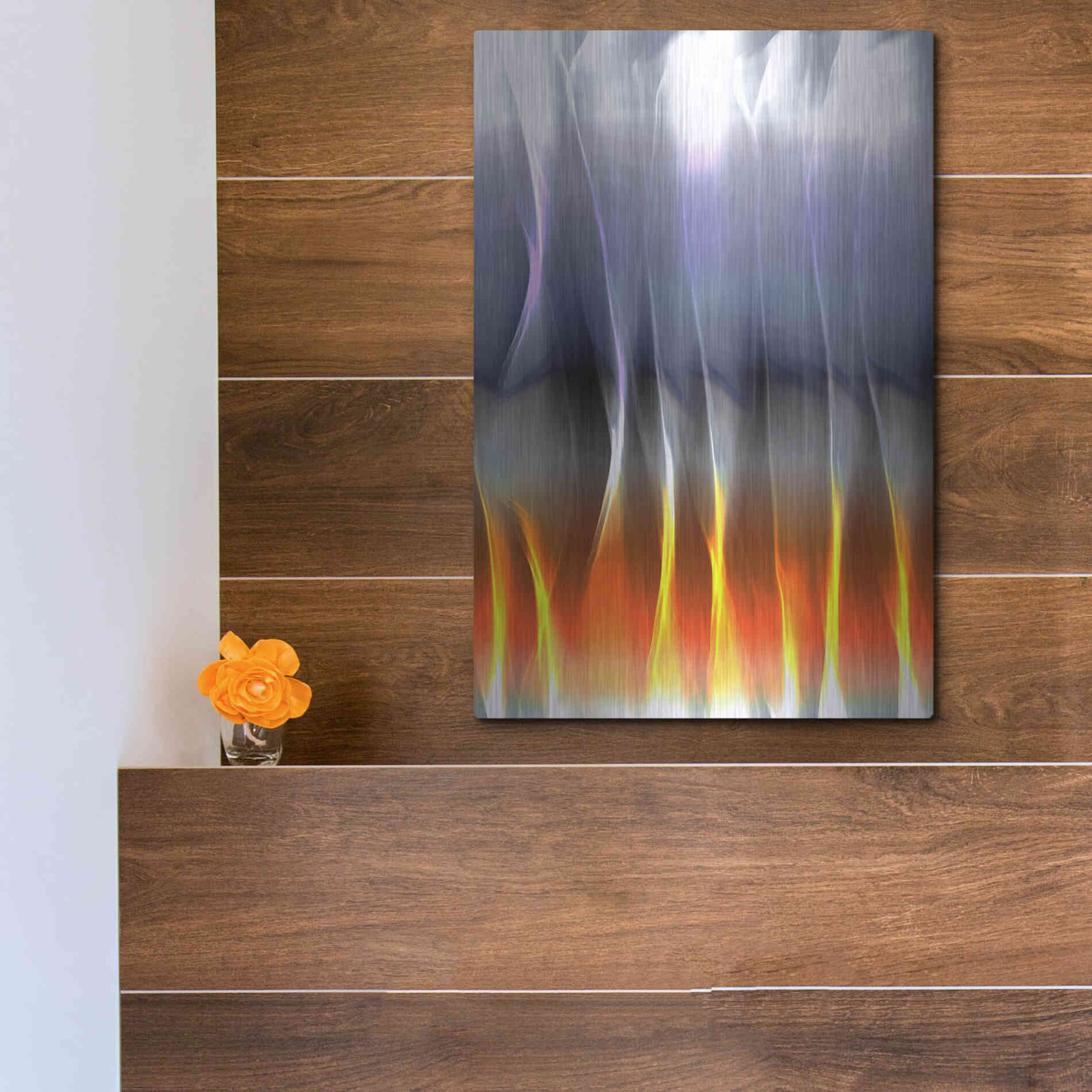 Luxe Metal Art 'Mysterious Light 5' by Irena Orlov, Metal Wall Art,12x16