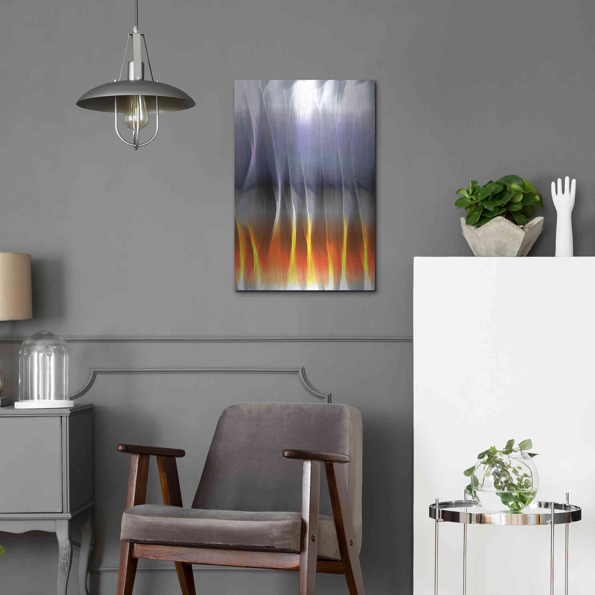 Luxe Metal Art 'Mysterious Light 5' by Irena Orlov, Metal Wall Art,16x24