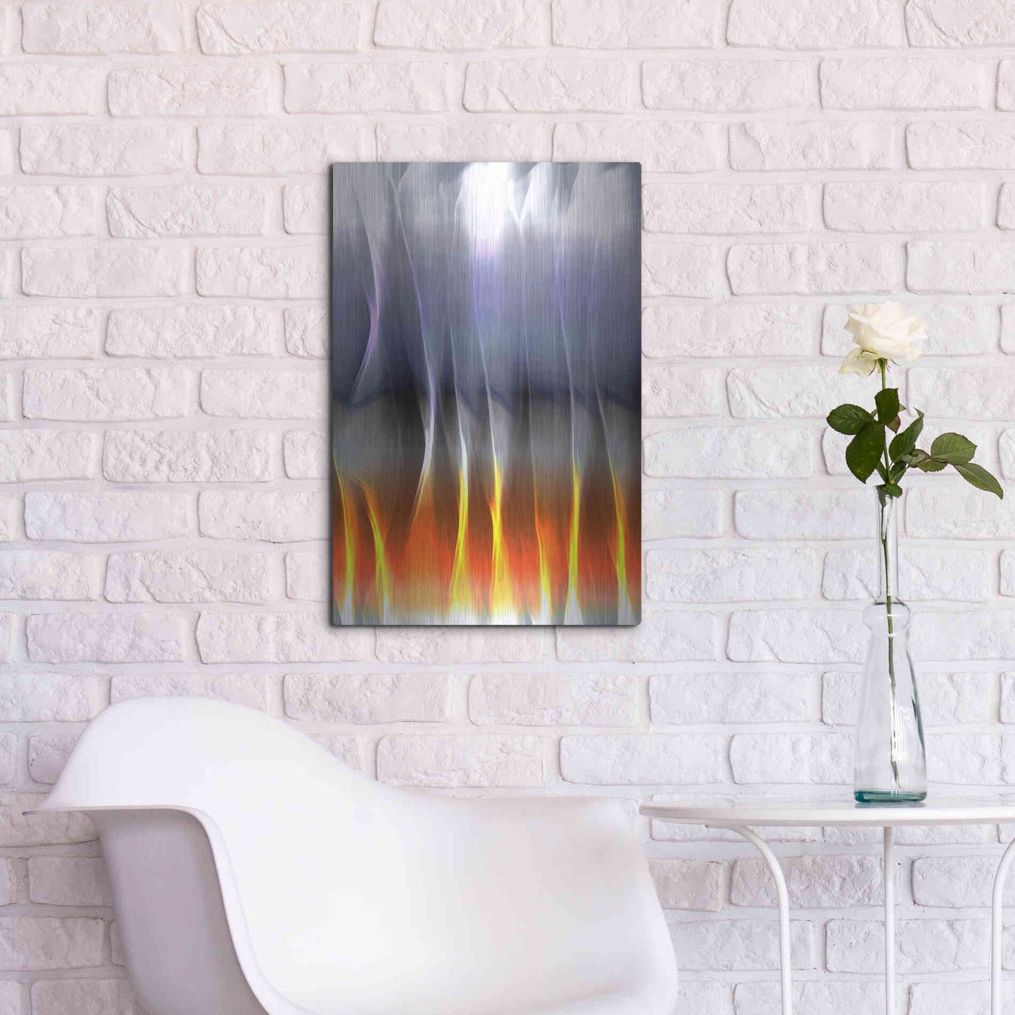 Luxe Metal Art 'Mysterious Light 5' by Irena Orlov, Metal Wall Art,16x24