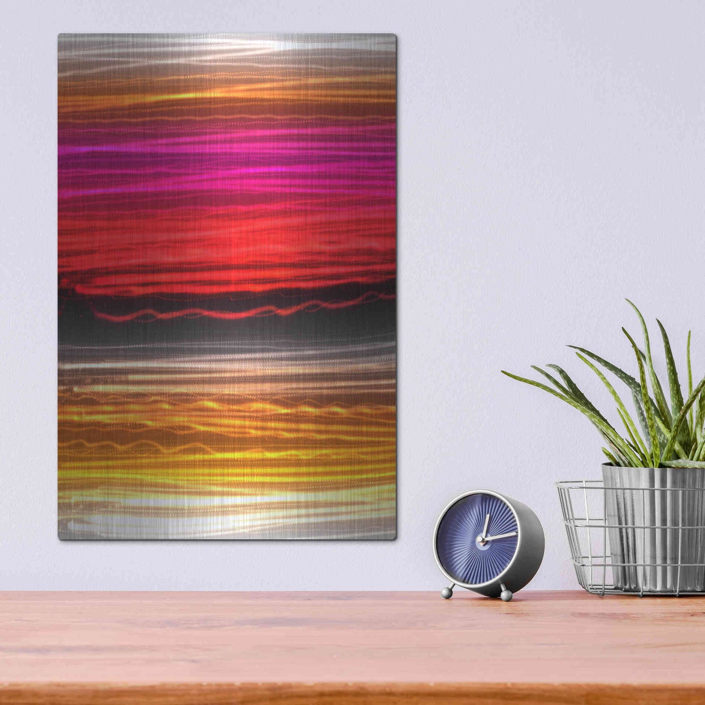 Luxe Metal Art 'Mysterious Light 7' by Irena Orlov, Metal Wall Art,12x16