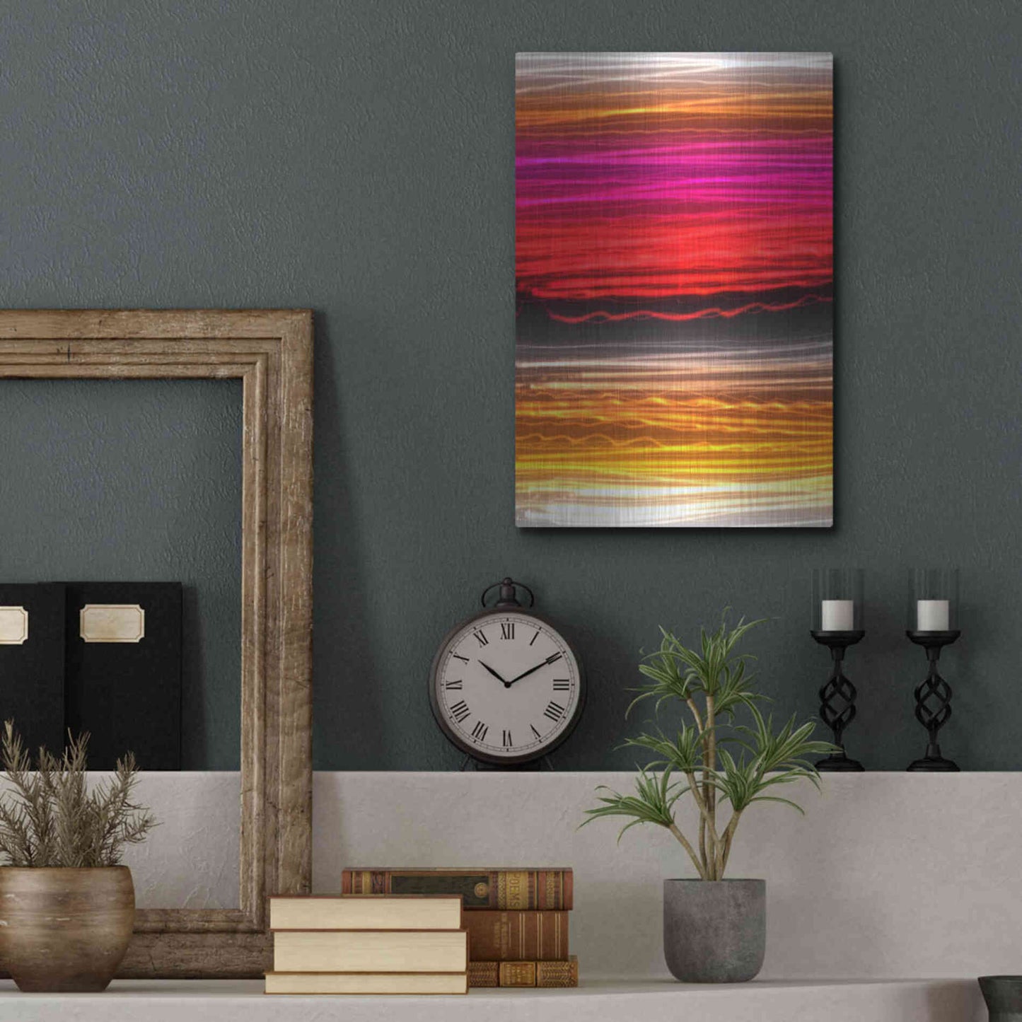 Luxe Metal Art 'Mysterious Light 7' by Irena Orlov, Metal Wall Art,12x16