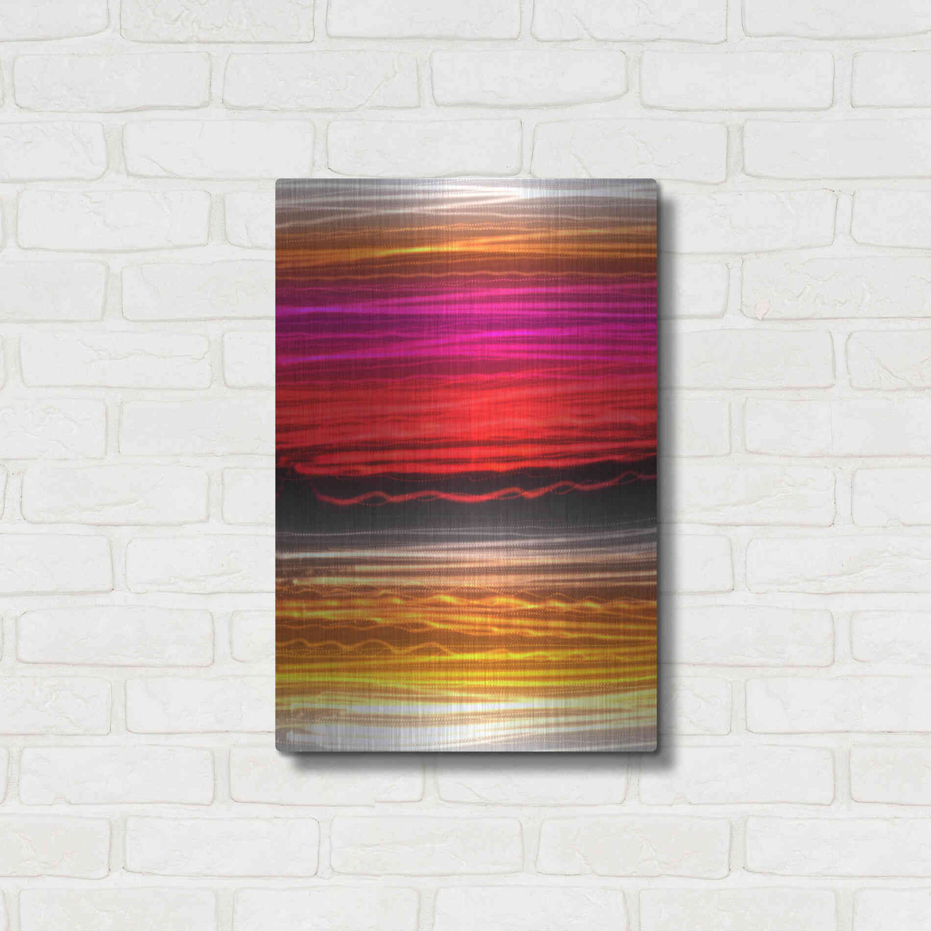 Luxe Metal Art 'Mysterious Light 7' by Irena Orlov, Metal Wall Art,16x24