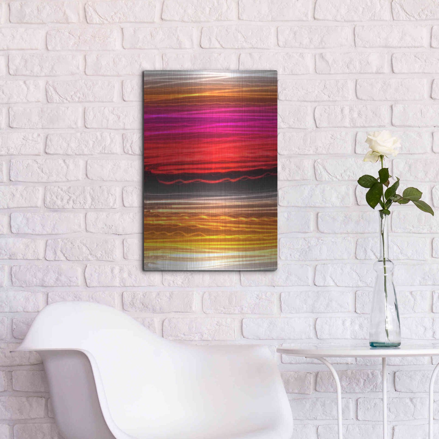 Luxe Metal Art 'Mysterious Light 7' by Irena Orlov, Metal Wall Art,16x24