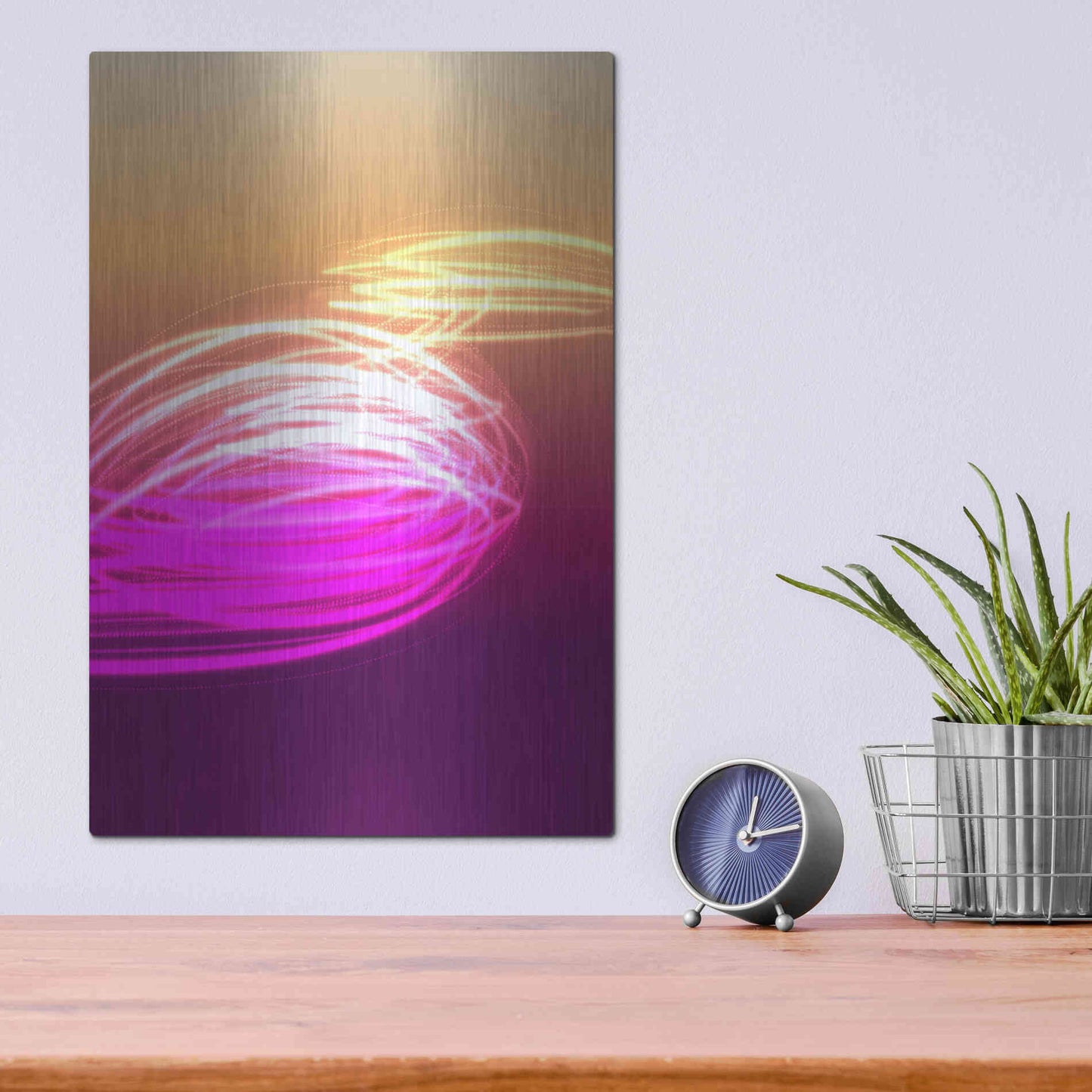 Luxe Metal Art 'Mysterious Light 9' by Irena Orlov, Metal Wall Art,12x16