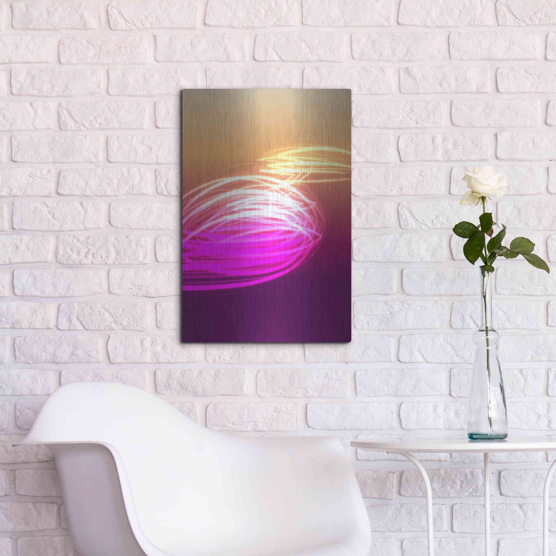 Luxe Metal Art 'Mysterious Light 9' by Irena Orlov, Metal Wall Art,16x24