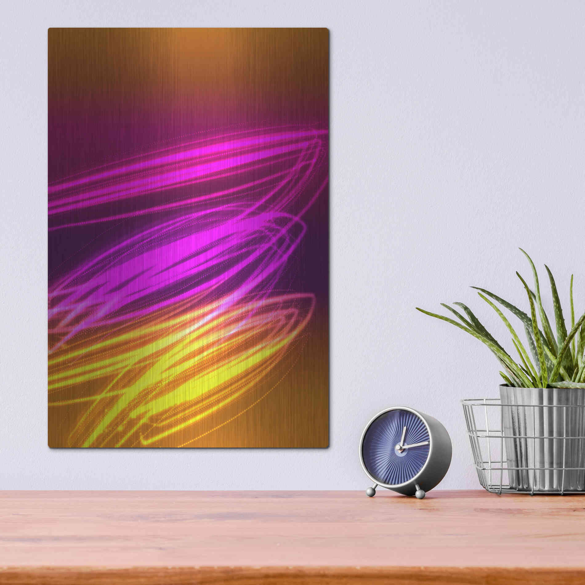 Luxe Metal Art 'Mysterious Light 10' by Irena Orlov, Metal Wall Art,12x16