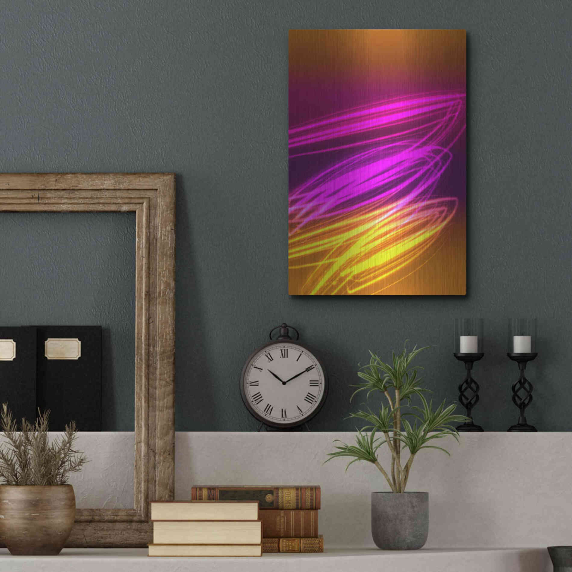 Luxe Metal Art 'Mysterious Light 10' by Irena Orlov, Metal Wall Art,12x16