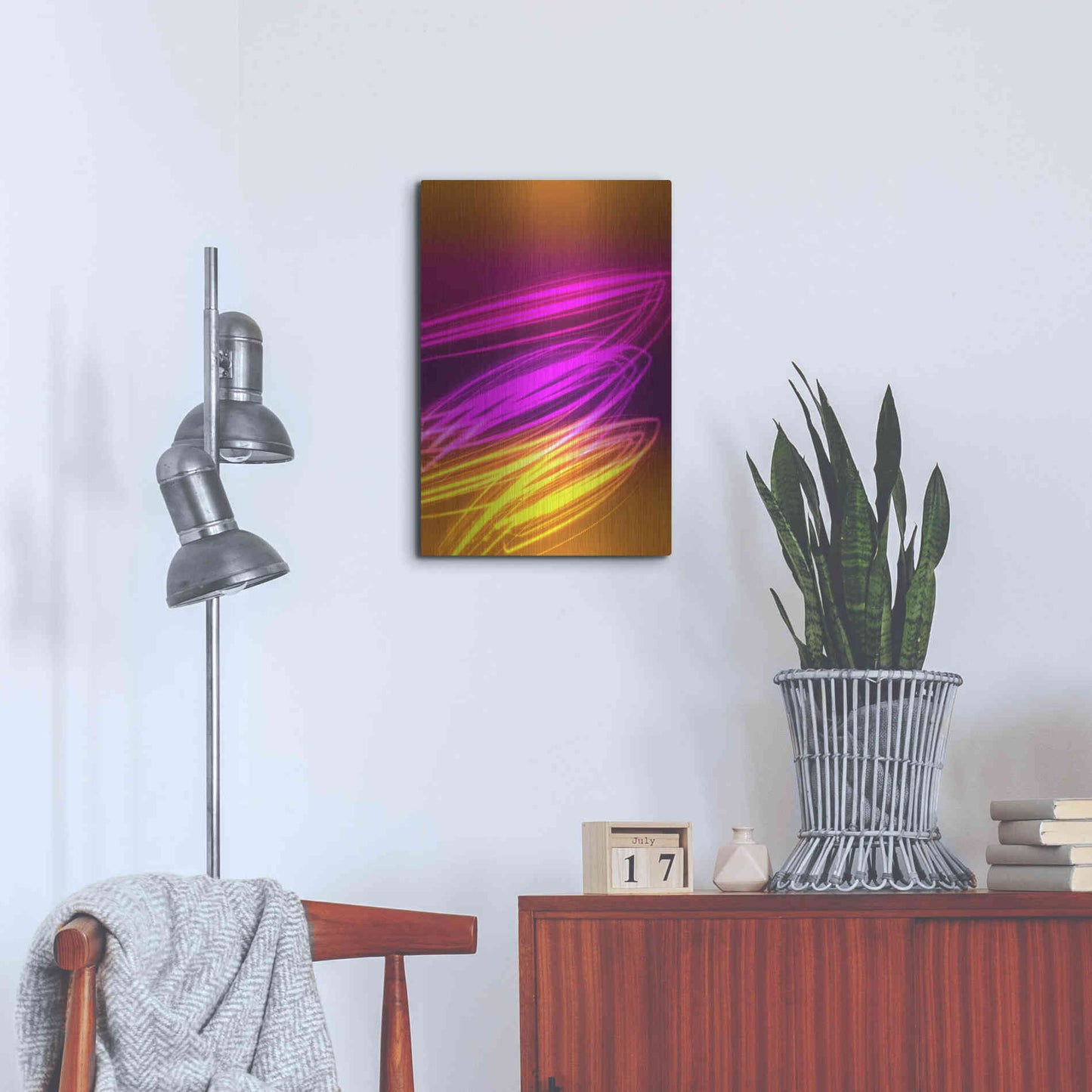 Luxe Metal Art 'Mysterious Light 10' by Irena Orlov, Metal Wall Art,16x24