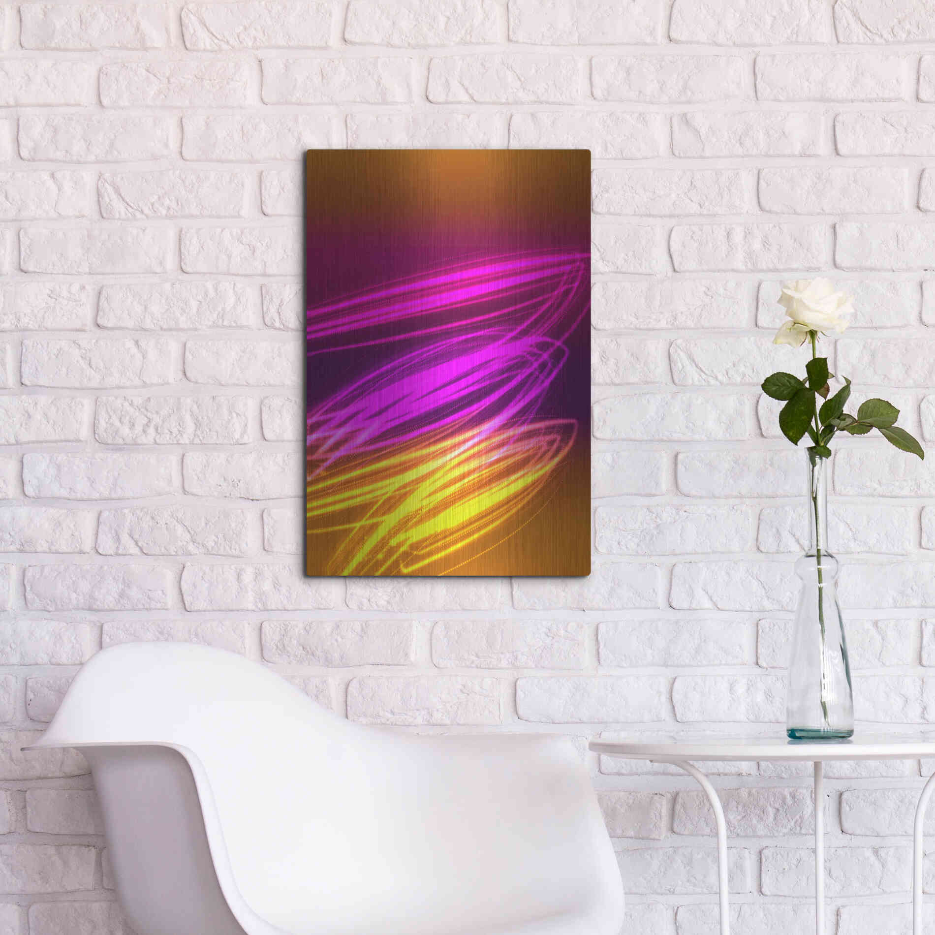 Luxe Metal Art 'Mysterious Light 10' by Irena Orlov, Metal Wall Art,16x24